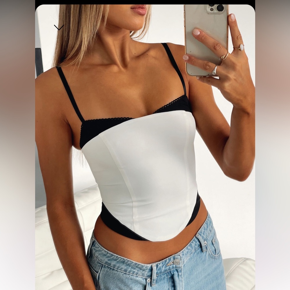 NWT White Fox Feel The Spark Bustier White